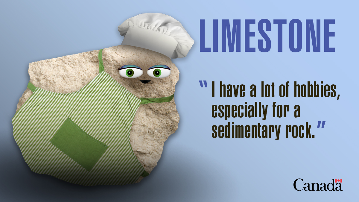 Limestone: I have a lot of hobbies, especially for a sedimentary rock